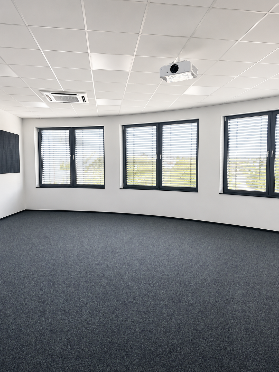 Moderner Gewerberaum nach professioneller Gebäudereinigung